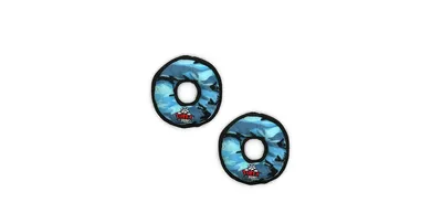 Tuffy Jr Ring Camo Blue, 2-Pack Dog Toys