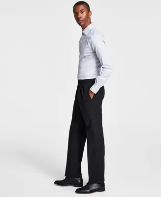 Michael Kors Men's Pleated Solid Classic Fit Pants