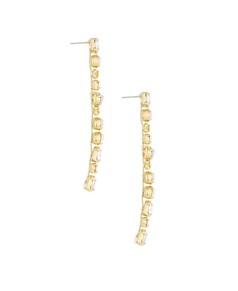 Ettika Ice Drop 18K Gold Plated Dangle Earrings