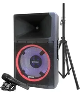 Bluetooth Party Speaker with Party Lights, Microphone, and Speaker Stand