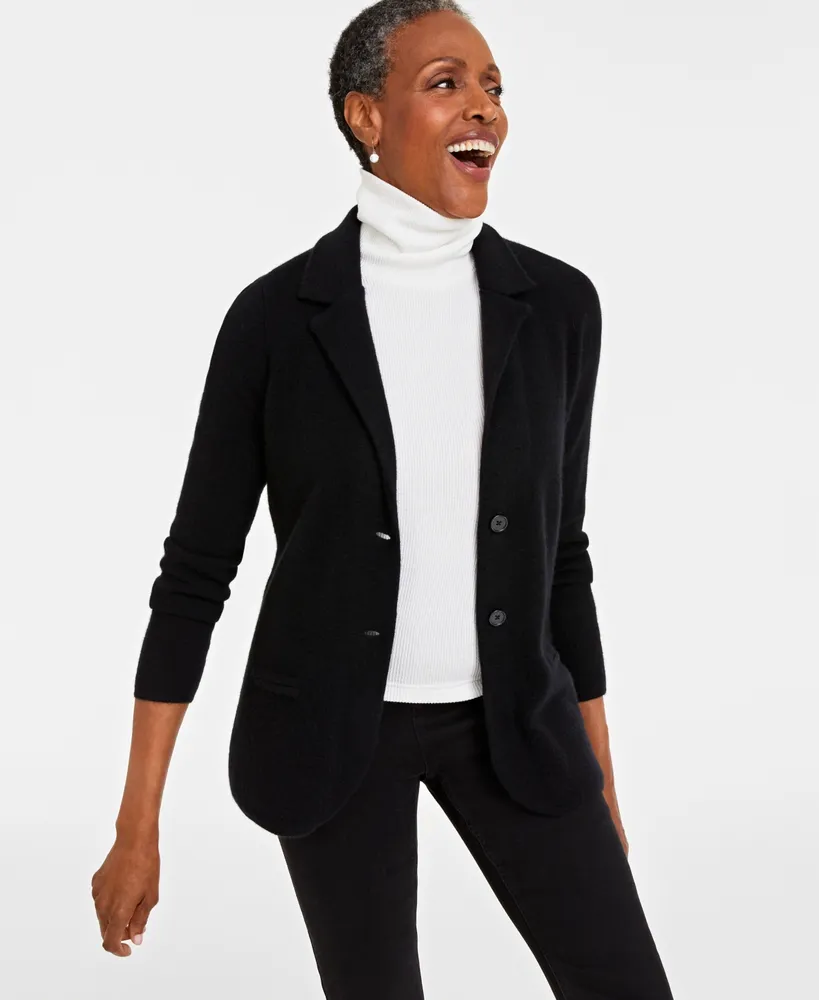 Charter Club Women's 100% Cashmere Blazer, Created for Macy's