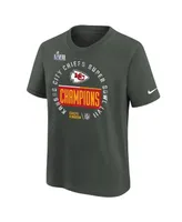 Little Boys and Girls Nike Anthracite Kansas City Chiefs Super Bowl Lvii Champions Locker Room Trophy Collection T-shirt