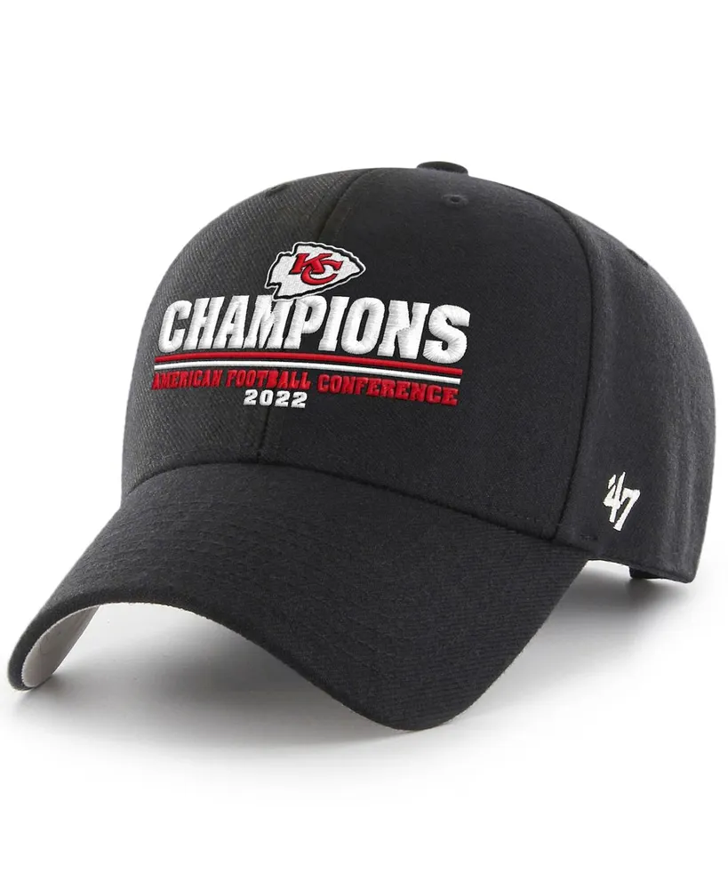 Men's '47 Brand Black Kansas City Chiefs 2022 Afc Champions Mvp Adjustable Hat