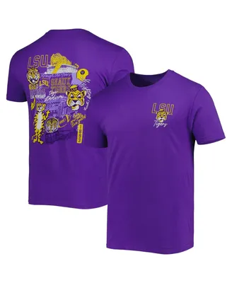 Men's Purple Lsu Tigers Vintage-Like Through the Years 2-Hit T-shirt