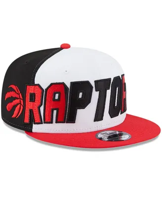 Men's New Era White and Red Toronto Raptors Back Half 9FIFTY Snapback Hat