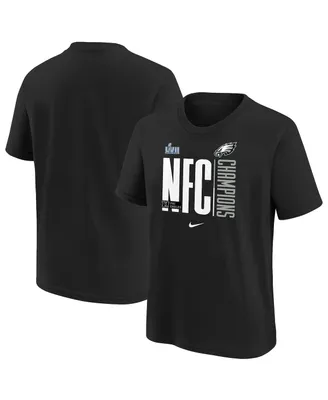 Big Boys Nike Black Philadelphia Eagles 2022 Nfc Champions Iconic T-shirt