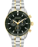 Movado Men's Calendoplan S Swiss Quartz Chronograph Two Tone Stainless Steel Watch 42mm - Two