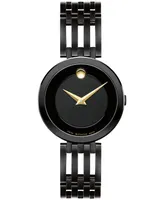 Movado Women's Esperanza Swiss Quartz Black Pvd Watch 28mm