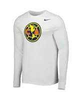 Men's Nike White Club America Core Long Sleeve T-shirt