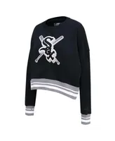 Women's Pro Standard Black Chicago White Sox Mash Up Pullover Sweatshirt