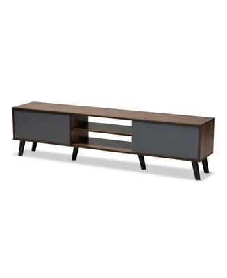 Baxton Studio Clapton Modern and Contemporary 70.9" Multi-Tone and Finished Wood Tv Stand