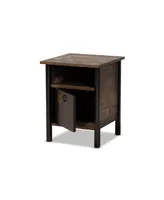 Baxton Studio Vaughan Modern and Contemporary 19.5" Two-Tone and Finished Wood Nightstand