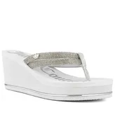 Juicy Couture Women's Unwind Rhinestone Platform Wedge Sandals