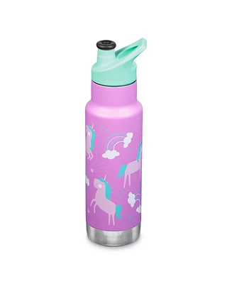 Insulated Kid Classic Stainless Steel Water Bottle w Sport Cap 12oz