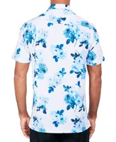 Society of Threads Men's Regular-Fit Non-Iron Performance Stretch Floral-Print Button-Down Camp Shirt