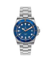 Heritor Automatic Men Luciano Stainless Steel Watch - Navy, 41mm