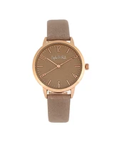 Sophie and Freda Women Vancouver Leather Watch - Tan, 36mm