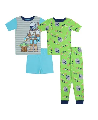 The Mandalorian Little Boys Short Sleeves Pajama, Set 4 Piece