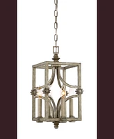 Savoy House Structure 4-Light Pendant in Aged Steel