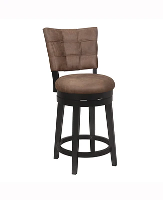 Hillsdale 40.25" Wood and Upholstered Kaede Furniture Counter Height Swivel Stool