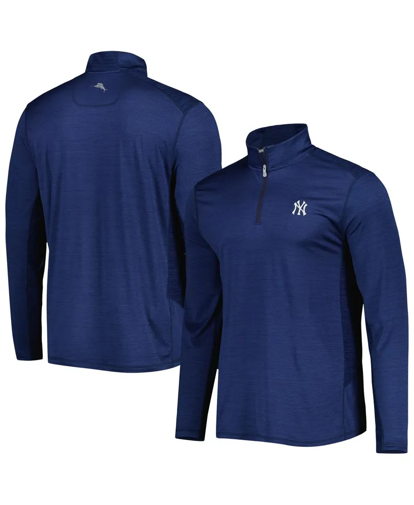 Men's Tommy Bahama Navy New York Yankees Delray IslandZone Half-Zip Top