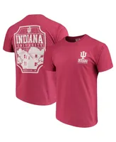 Men's Crimson Indiana Hoosiers Comfort Colors Campus Icon T-shirt