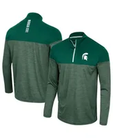 Men's Colosseum Green Michigan State Spartans Positraction Quarter-Zip Windshirt