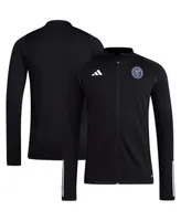 Men's adidas Black New York City Fc 2023 On-Field Aeroready Full-Zip Training Top