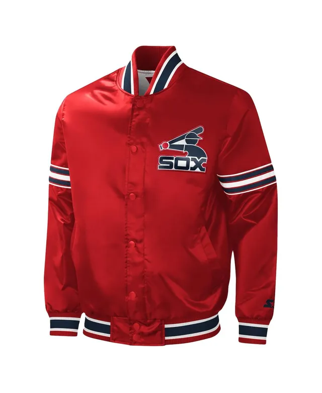 Men's Starter Navy Atlanta Braves The Captain II Full-Zip Varsity