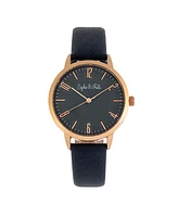 Sophie and Freda Women Vancouver Leather Watch - Blue, 36mm