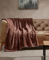 Eddie Bauer Solid Ribbed Super Soft Textured Throw Blanket