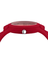 Versus Versace Women's 2 Hand Quartz Fire Island Red Silicone Watch, 39mm