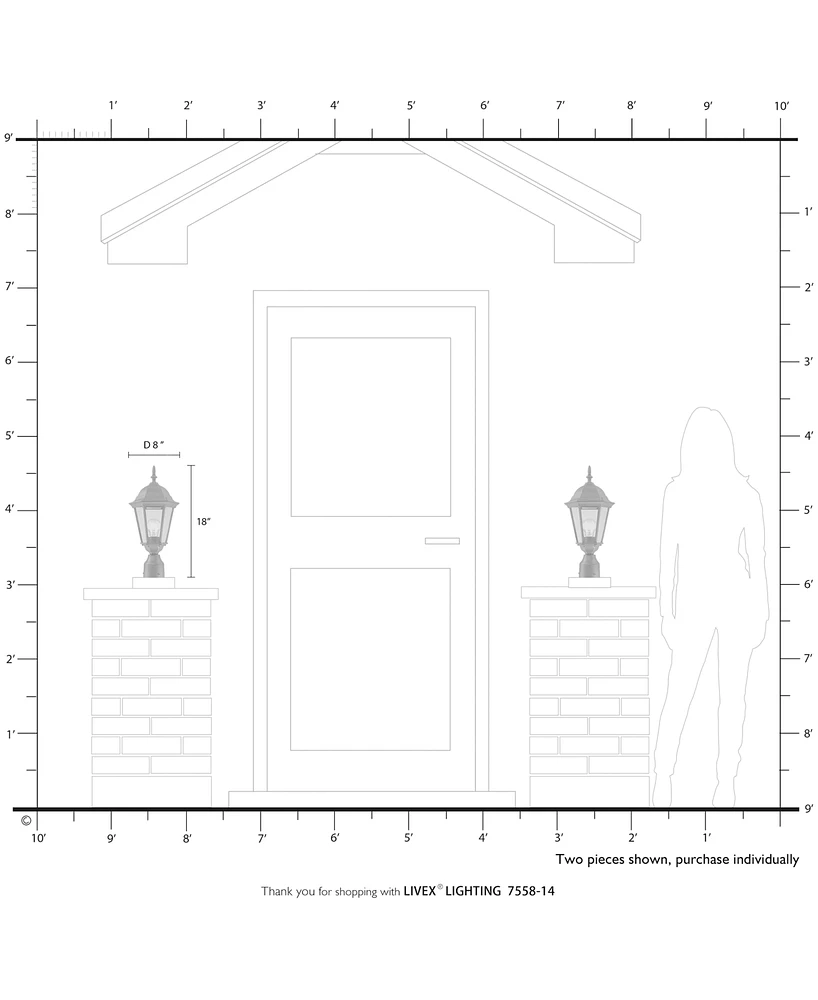 Livex Hamilton Light Outdoor Post Top Lantern