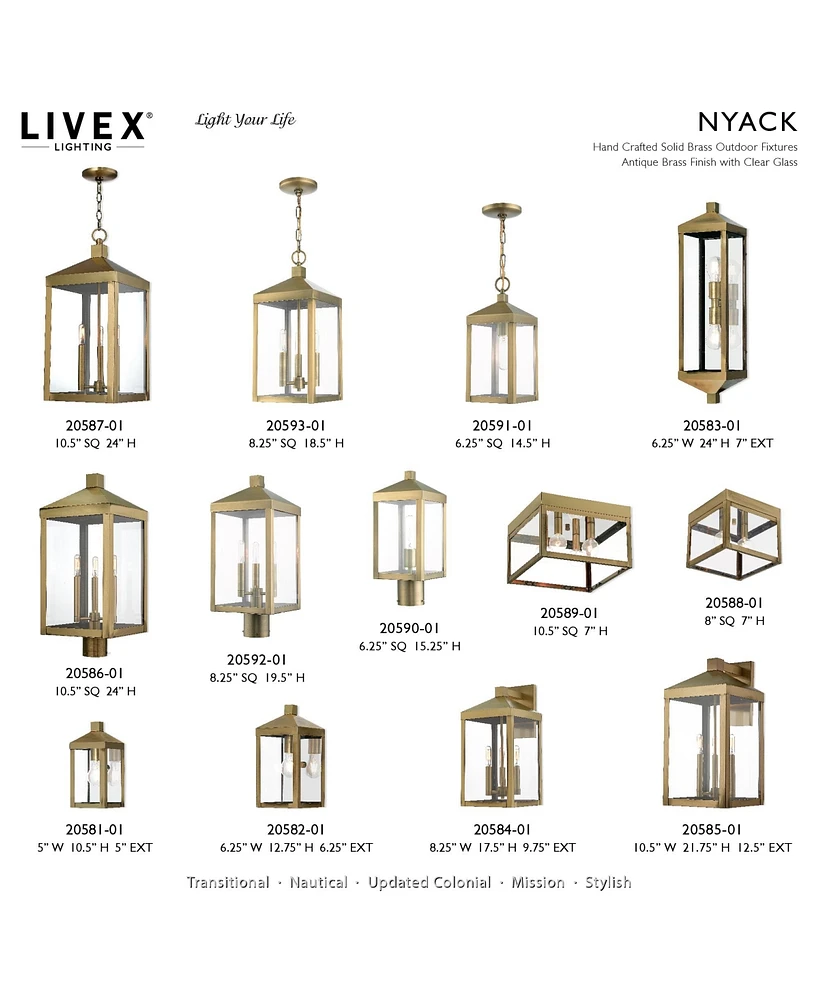 Livex Nyack Light Outdoor Pendant Lantern