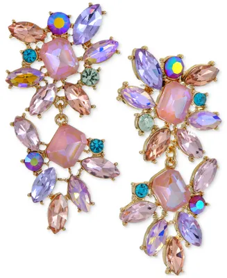 I.n.c. International Concepts Gold-Tone Mixed Stone Cluster Drop Earrings, Created for Macy's