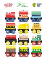 Wooden Train Set 12 Pieces - Train Toys Magnetic Set