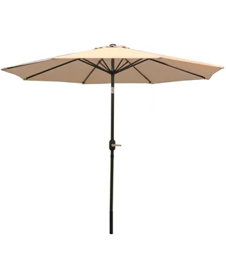 Sunnydaze Decor 9 ft Aluminum Patio Umbrella with Tilt and Crank
