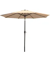 Sunnydaze Decor 9 ft Aluminum Patio Umbrella with Tilt and Crank