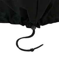 Round Outdoor Fire Pit Cover - Weather-Resistant Heavy-Duty Pvc with Drawstring Closure - Black