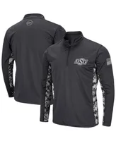 Men's Colosseum Charcoal Oklahoma State Cowboys Oht Military-Inspired Appreciation Digi Camo Quarter-Zip Jacket