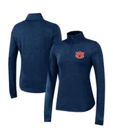 Women's Under Armour Navy Auburn Tigers Vent Space-Dye Performance Quarter-Zip Jacket