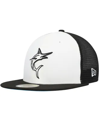 Men's New Era White, Black Miami Marlins 2023 On-Field Batting Practice 59FIFTY Fitted Hat