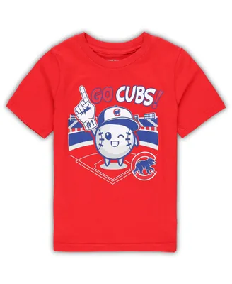Toddler Boys and Girls Red Chicago Cubs Ball Boy T-shirt
