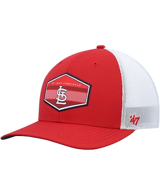 Men's '47 Brand Red, White St. Louis Cardinals Burgess Trucker Snapback Hat