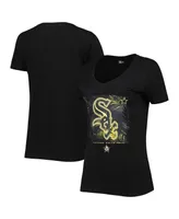 Women's New Era Black Chicago White Sox 2022 Mlb All-Star Game Hat Hook-Up V-Neck T-shirt