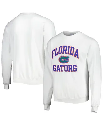 Men's Champion White Florida Gators High Motor Pullover Sweatshirt