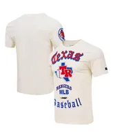 Men's Pro Standard Cream Texas Rangers Cooperstown Collection Old English T-shirt