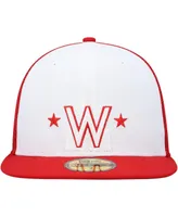 Men's New Era White, Red Washington Nationals 2023 On-Field Batting Practice 59FIFTY Fitted Hat