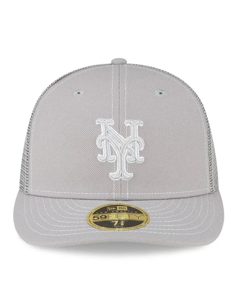 Men's New Era Gray York Mets 2023 On-Field Batting Practice Low Profile 59FIFTY Fitted Hat