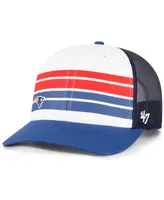Big Boys and Girls '47 Brand White, Blue New England Patriots Cove Trucker Snapback Hat
